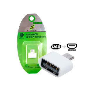 Adaptador OTG USB Fêmea p/Micro USB Macho XC-ADP-11